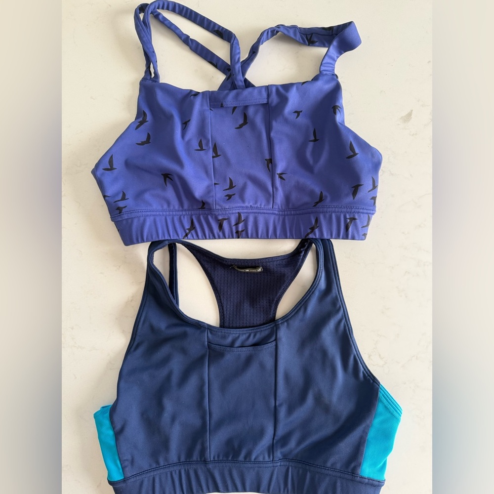 Two Oiselle size 8 sports bras